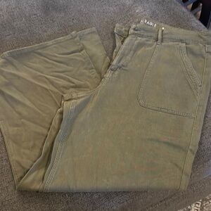 American Eagle Outfitters Olive Flare Jeans